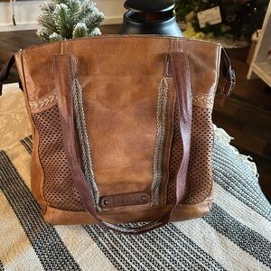 Bed Stu  Amelie Tan and Brown Leather bag